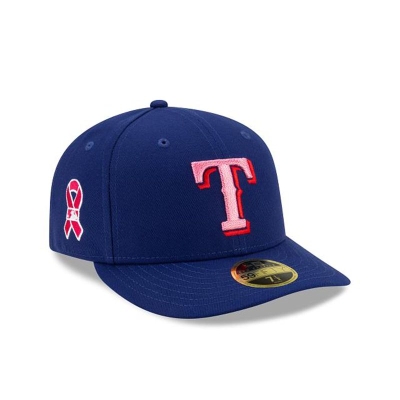 Blue Texas Rangers Hat - New Era MLB Mother's Day Low Profile 59FIFTY Fitted Caps USA7503489